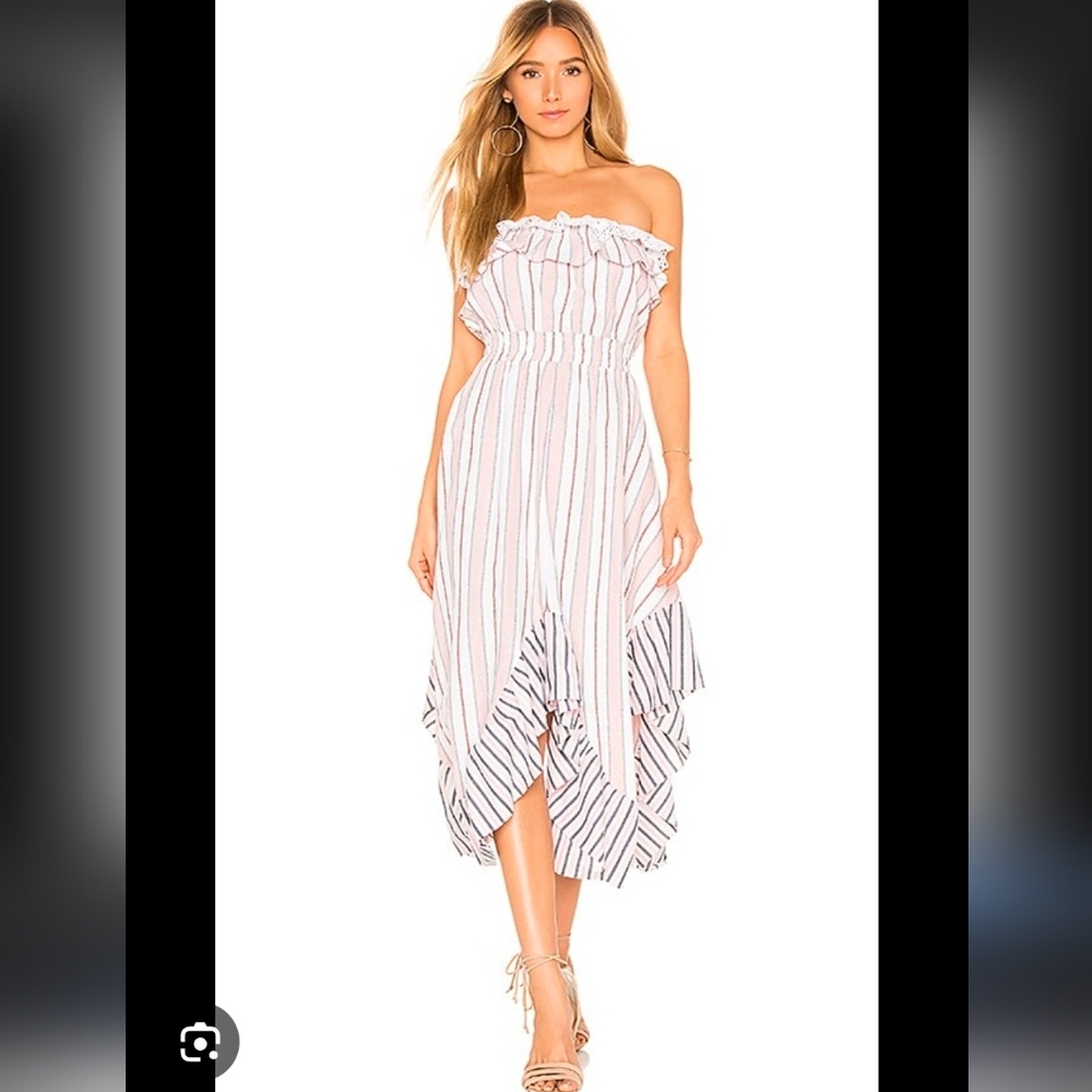 MISA Los Angeles Virginie Ruffled Midi Dress Size XS - Picture 2 of 9